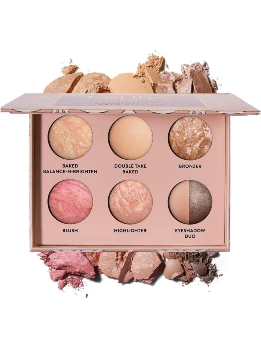 All-in-One Baked Makeup Palette for Mature Skin | Foundations, Blush, Bronzer